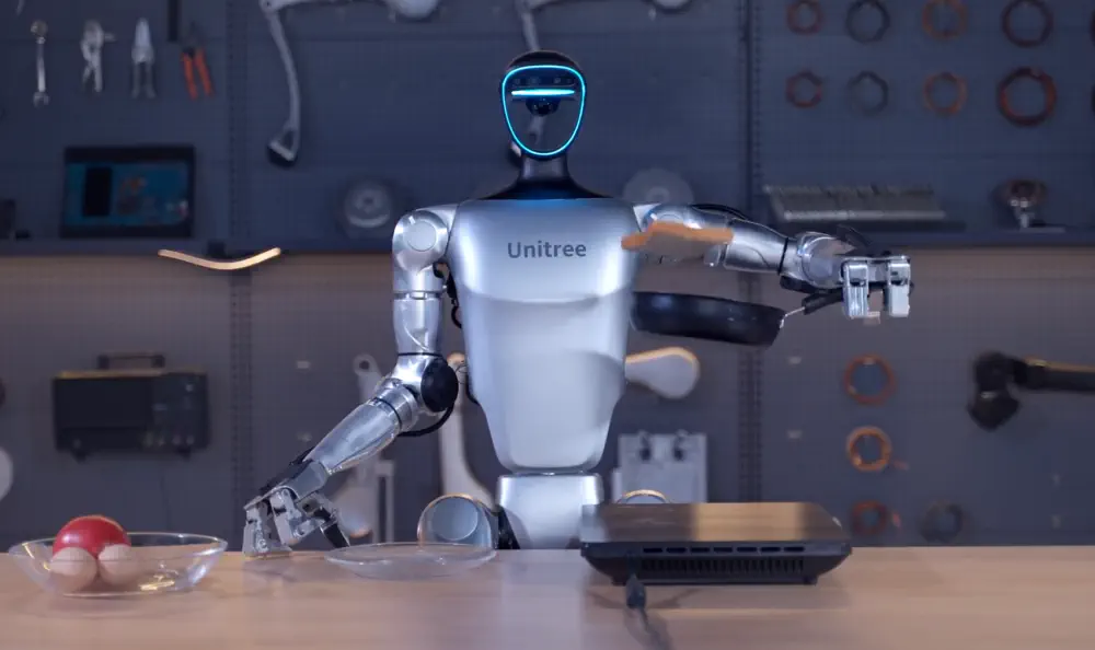 Humanoid robot at work